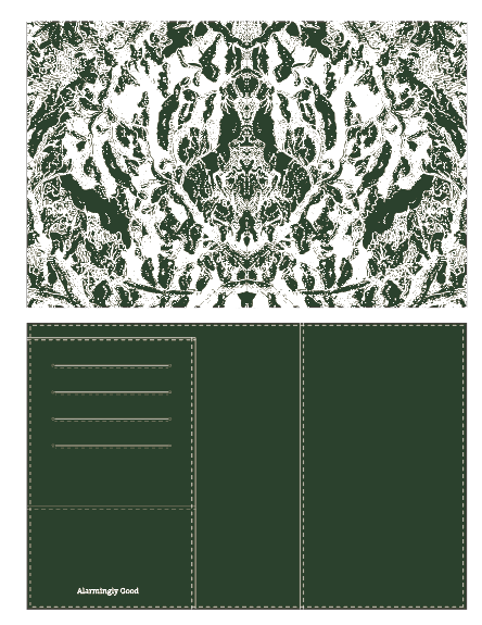 Olive Green Embroidered Leather Passport Holder