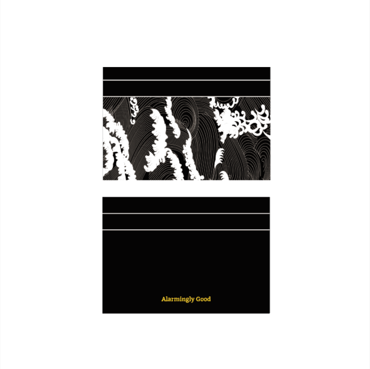 Black Embroidered Leather Cardholder