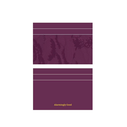 Purple Embroidered Leather Cardholder